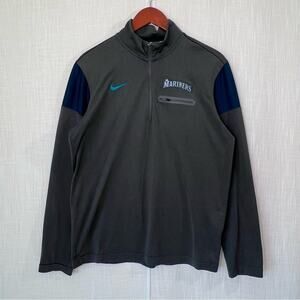 Nike Seattle Mariners Pull Over Half Zip Blue Grey Size M